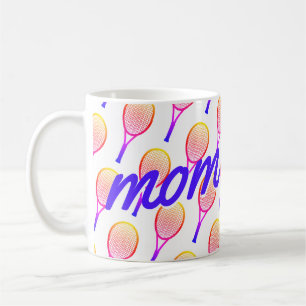 Tennis Mum Mother's Day Bright Pink Purple Coffee Mug