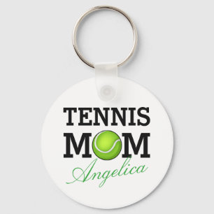Tennis Mum Personalised Name Key Ring
