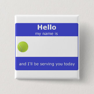 Tennis Name Tag Button
