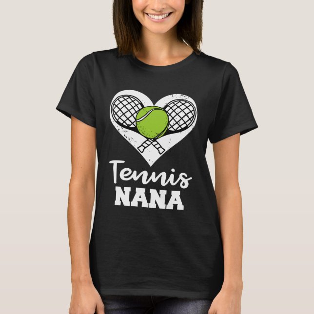 Tennis Nana Heart  Tennis Player Nana T-Shirt (Front)