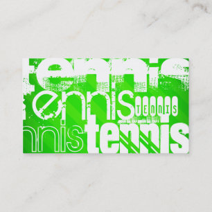 Tennis; Neon Green Stripes. Business Card