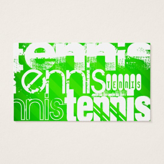 Tennis; Neon Green Stripes. Business Card