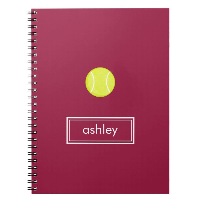 Tennis Notebook (Burgundy) (Front)