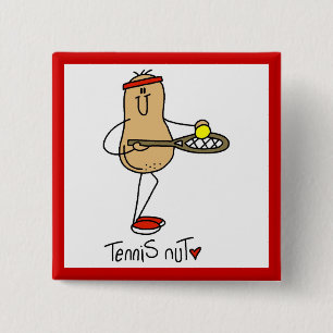 Tennis Nut T-shirts and GIfts 15 Cm Square Badge