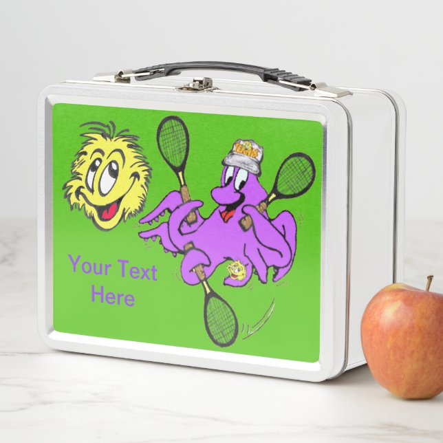 Tennis Octopus Cartoon Lunch Box (In Situ)