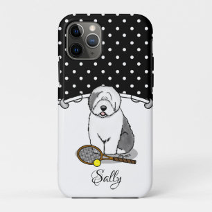Tennis Old English Sheepdog (Grey 1) Dog Cute iPhone 11 Pro Case