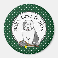 Tennis Old English Sheepdog (Grey 1) Dog Cute