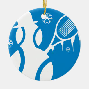 Tennis Ornament Christmas snowman