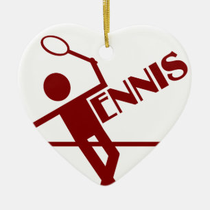 Tennis ornament, customise ceramic tree decoration