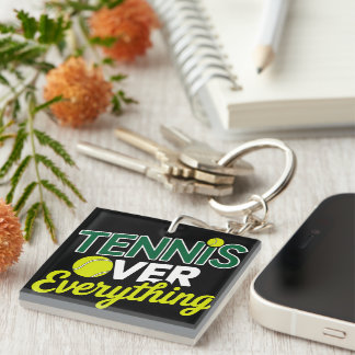 Tennis Over Everything - Design Tennis Graphics Key Ring