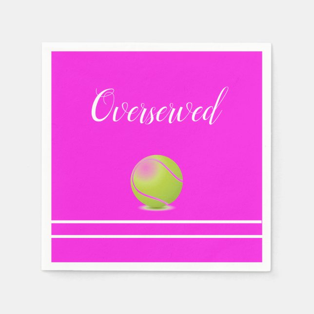 Tennis "Overserved" Napkin (Front)