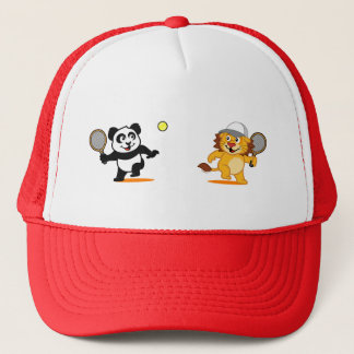 Tennis Panda & Lion Trucker Hat