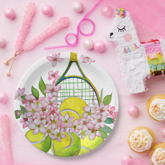 Tennis Paper Plate for Tennis Player Party  (Party)