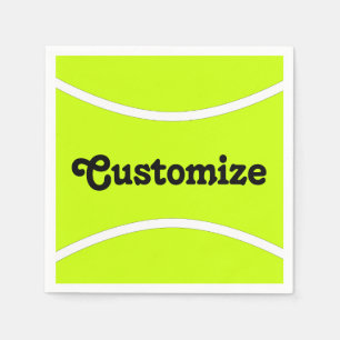 Tennis Party/Banquet Custom Text Cocktail Napkins