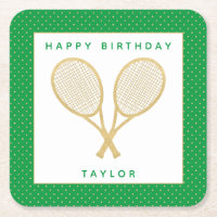Tennis Party Chic Gold and Green Custom
