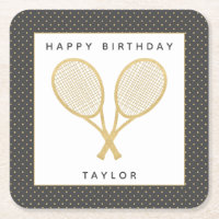 Tennis Party Chic Gold and Grey Custom