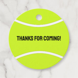 Tennis Party Custom Text Personalised Sports Favour Tags