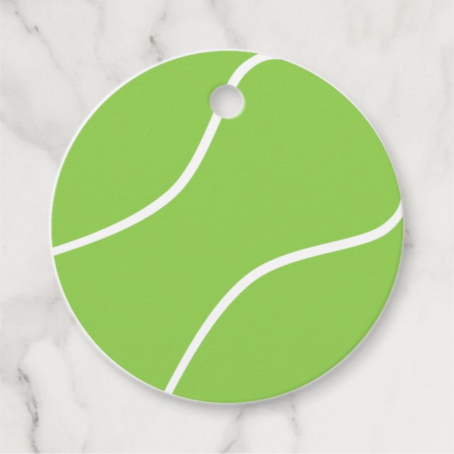 Tennis Party Favour Tag, Birthday Tag (Front)