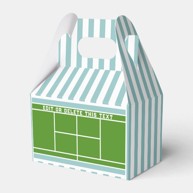 Tennis Party Gift Favour Box (Front Side)