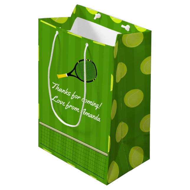 Tennis Party Guest Medium Gift Bag (Front Angled)