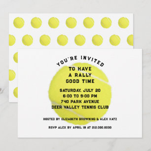 Tennis Party Invitation