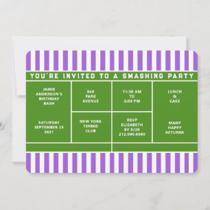 Tennis Party Invitation