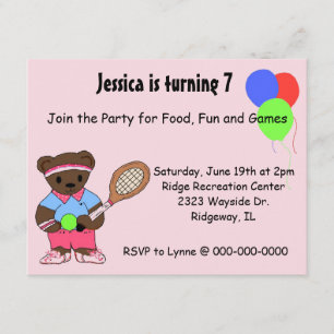 Tennis Party Invitation
