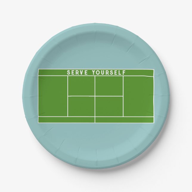 Tennis Party Paper Plate (Front)
