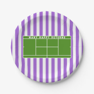 Tennis Party Paper Plate