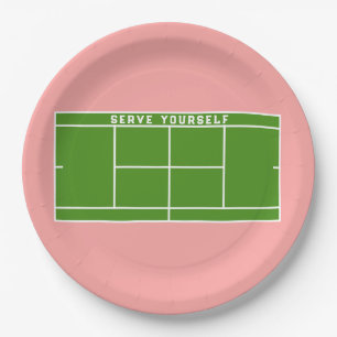 Tennis Party Paper Plate