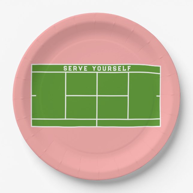 Tennis Party Paper Plate (Front)