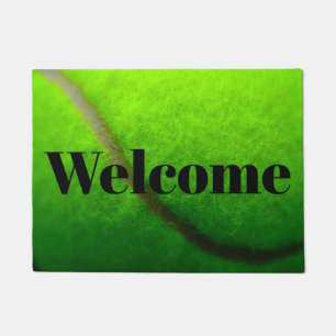Tennis pattern welcome mat