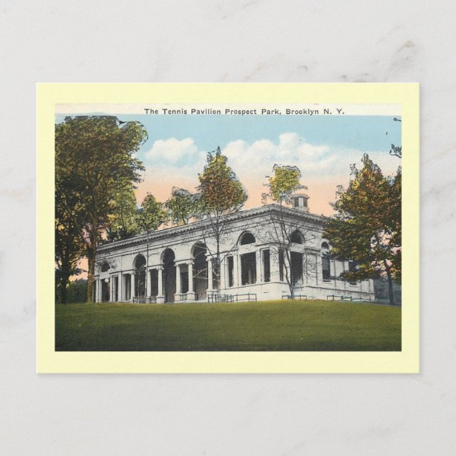 Tennis Pavilion, Prospect Park, Brooklyn Vintage Postcard (Front)