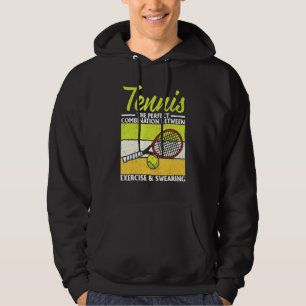 Tennis Perfect Exercise Swearing Vintage Racket Ba Hoodie