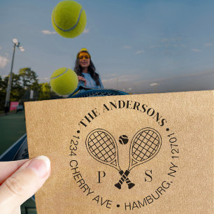 Tennis perfect match Custom Name Return Address  Self-inking Stamp