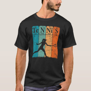 Tennis Periodic Table Elements Girl Tennis Player  T-Shirt