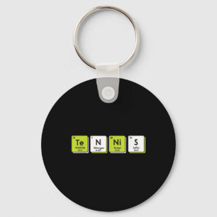 Tennis Periodic Table Elements Sport Funny Player  Key Ring