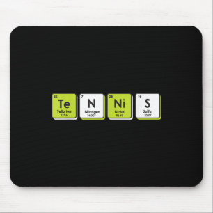Tennis Periodic Table Elements Sport Funny Player Mouse Mat