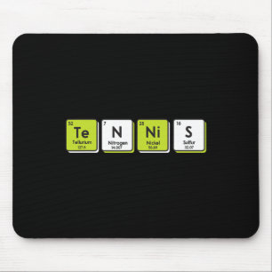 Tennis Periodic Table Elements Sport Funny Player Mouse Mat