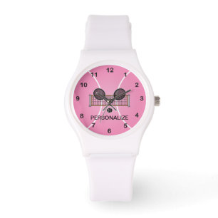 Tennis   Personalise  - Pink Watch