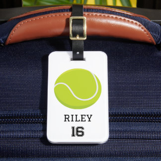 Tennis Personalised Custom Team Bag Tag Gift
