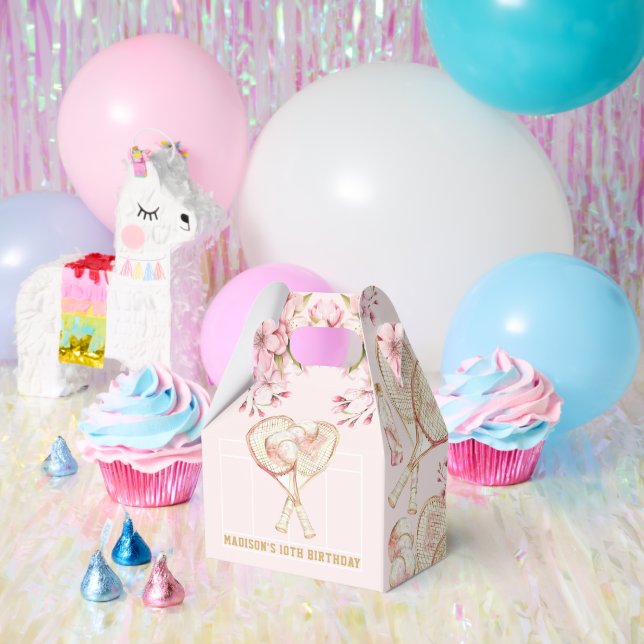 Tennis Personalised Girl Birthday Favour Box (Party)