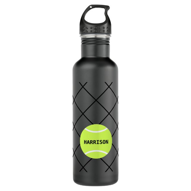Tennis Personalised Modern Name Stainless 710 Ml Water Bottle (Front)