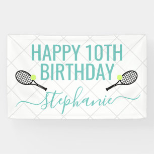 Tennis Personalised Name Birthday Party Banner