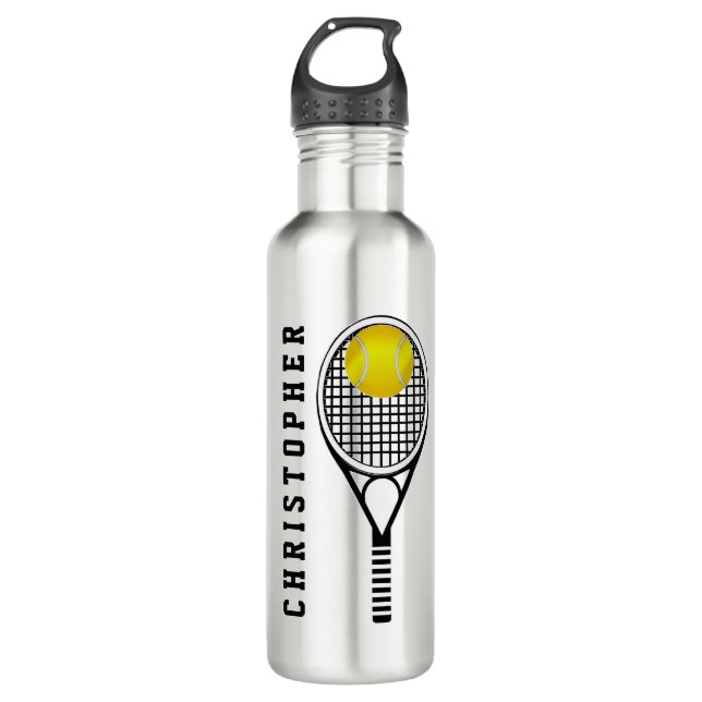 Tennis Personalised Name or Monogram 710 Ml Water Bottle (Front)