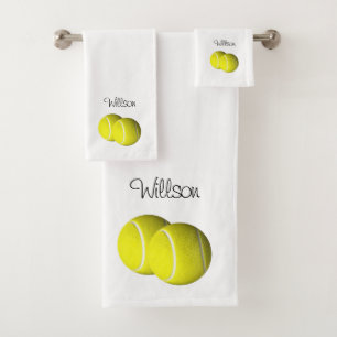 Tennis Personalised Sports Bath Towel Set