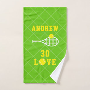 Tennis Personalized 30 Love Birthday Sport Hand To Towel