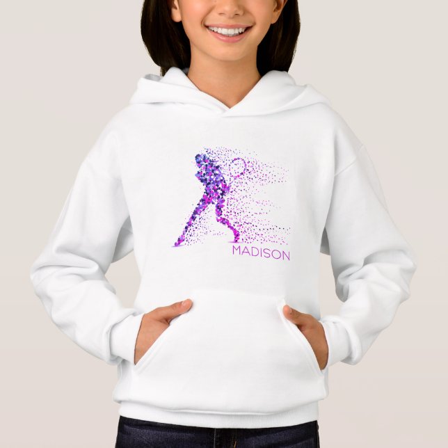 Tennis Pink Pixels Personalised Name (Front)