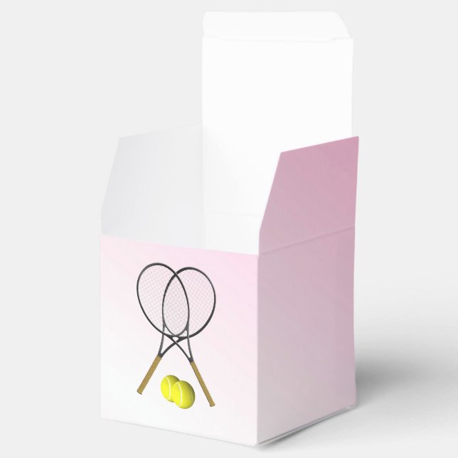 Tennis Pink Sports Favour Box (Opened)