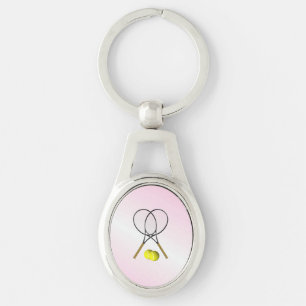 Tennis Pink Sports Key Ring